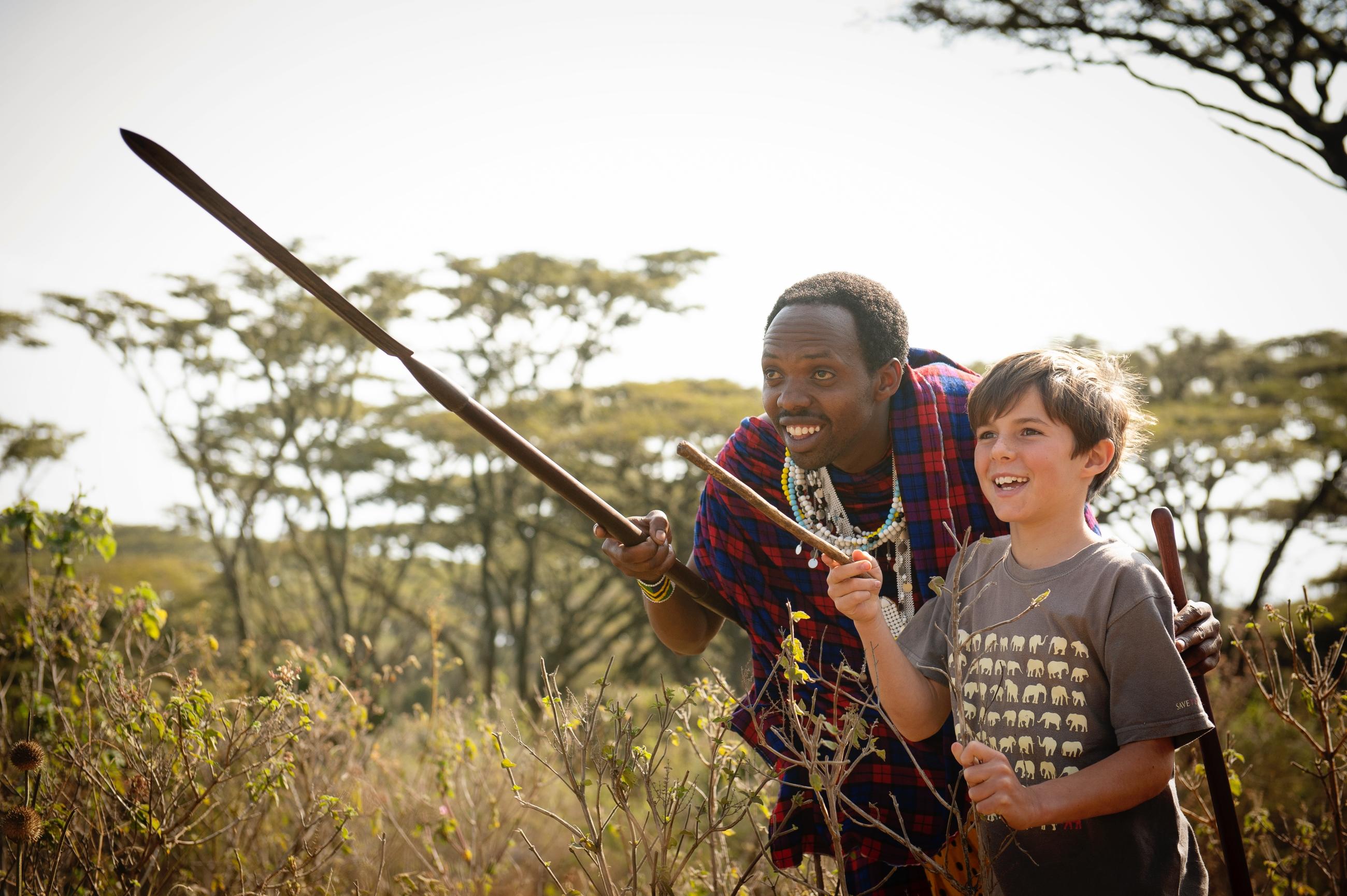 Maasai walk in the Ngorongoro Conservation Area